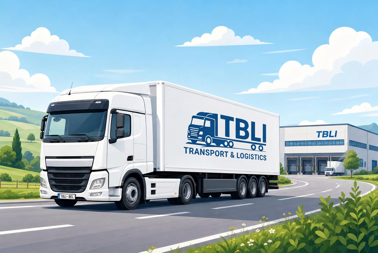Camion TBLI sur une route ensoleillée
